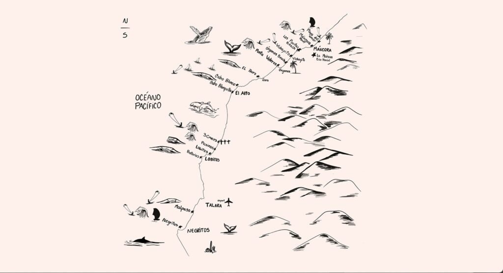 Map Mancora Surf